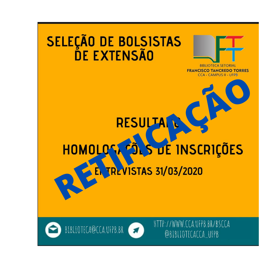 Inscrições Homologadas - Probex 2020 - RETIFICAÇÃO