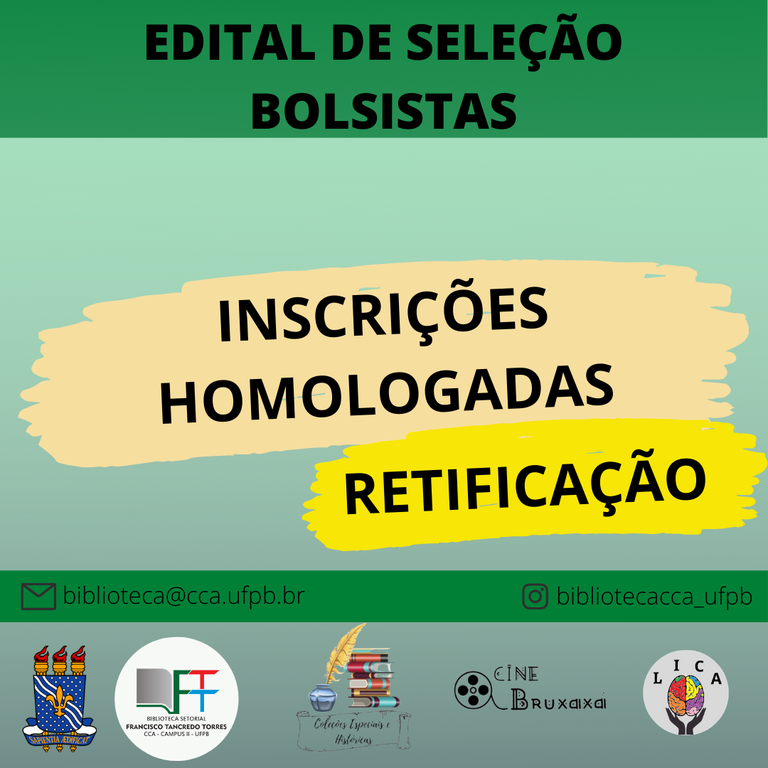 Inscrições homologadas - Extensão 2021 - Retificação